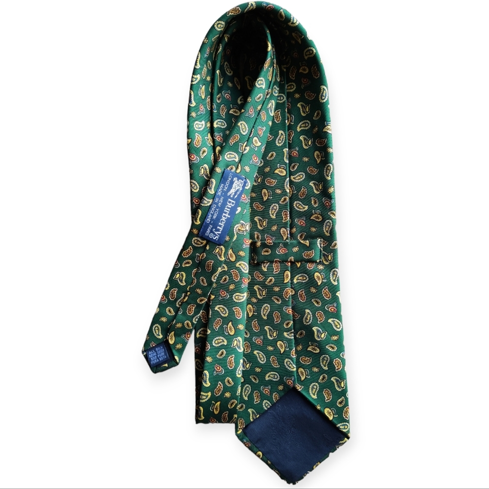 Burberrys Green Paisley Men's Tie